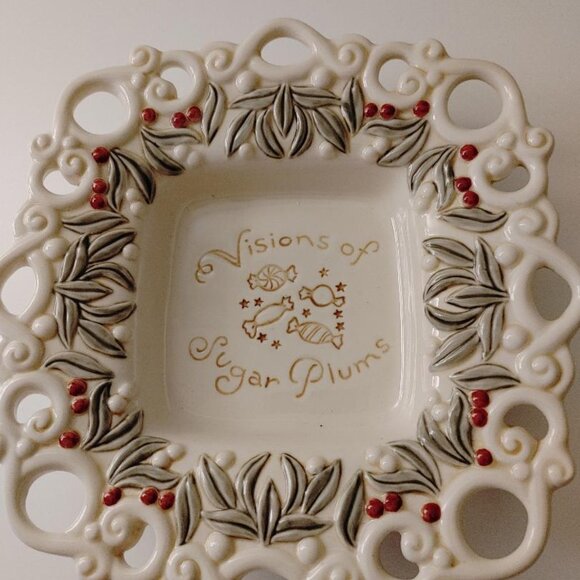 Christmas Candy Dish ~ 'Visions of Sugar Plums' - Picture 3 of 5